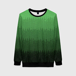 Женский свитшот Зеленый градиент текстурные полосы