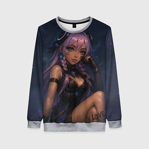 Женский свитшот Ситлали со звездами - Genshin Impact / 3D-Меланж – фото 1