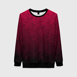 Свитшот женский Текстурный тёмно-розовый градиент, цвет: 3D-черный