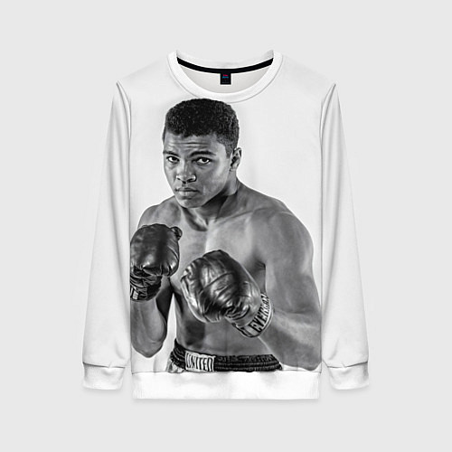 Женский свитшот Young Muhammad Ali / 3D-Белый – фото 1