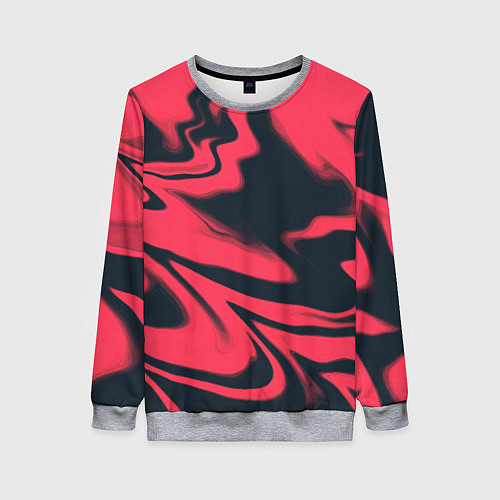 Женский свитшот Color black red / 3D-Меланж – фото 1