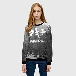 Свитшот женский Akira - grey gradient, цвет: 3D-черный — фото 2