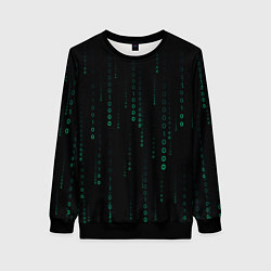 Свитшот женский Color black turquoise, цвет: 3D-черный