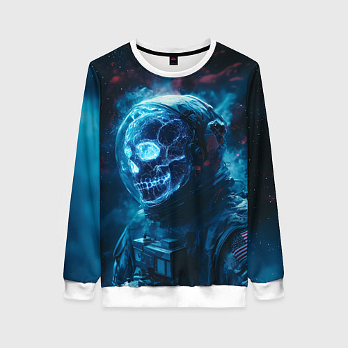 Женский свитшот Скелет американского космонавта / 3D-Белый – фото 1