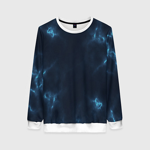Женский свитшот The color is blue / 3D-Белый – фото 1