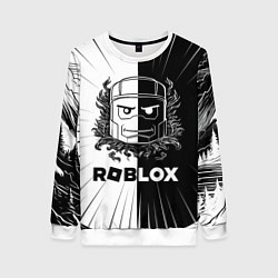 Свитшот женский Роблокс персонаж, цвет: 3D-белый