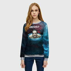 Свитшот женский Рассказ служанки - Джун, цвет: 3D-меланж — фото 2