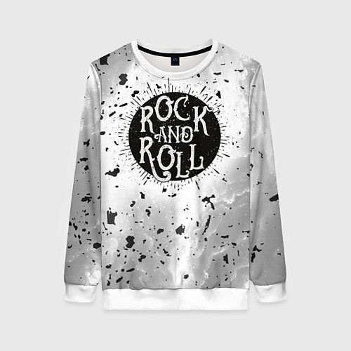Женский свитшот Рок энд ролл / 3D-Белый – фото 1