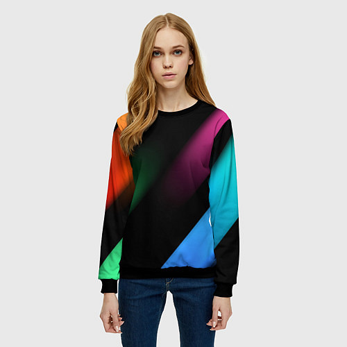 Женский свитшот Multicoloured / 3D-Черный – фото 3