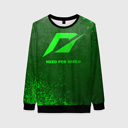 Женский свитшот Need for Speed - green gradient
