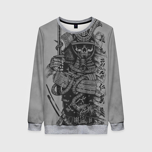 Женский свитшот Мертвый самурай призрак / 3D-Меланж – фото 1