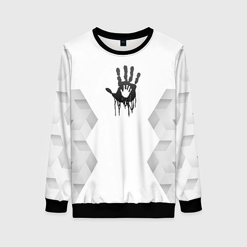 Женский свитшот Death Stranding white poly / 3D-Черный – фото 1