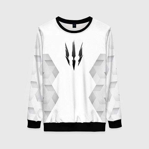 Женский свитшот The Witcher white poly / 3D-Черный – фото 1