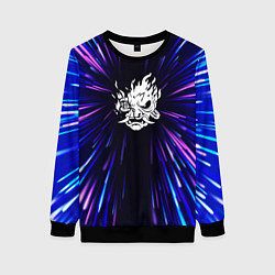 Свитшот женский Cyberpunk 2077 neon energy, цвет: 3D-черный