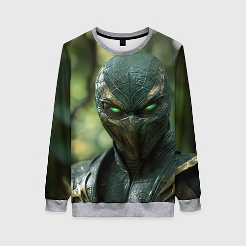 Женский свитшот Reptile green Mortal kombat / 3D-Меланж – фото 1