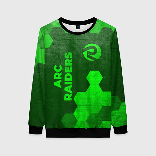 Женский свитшот ARC Raiders - green gradient вертикально / 3D-Черный – фото 1