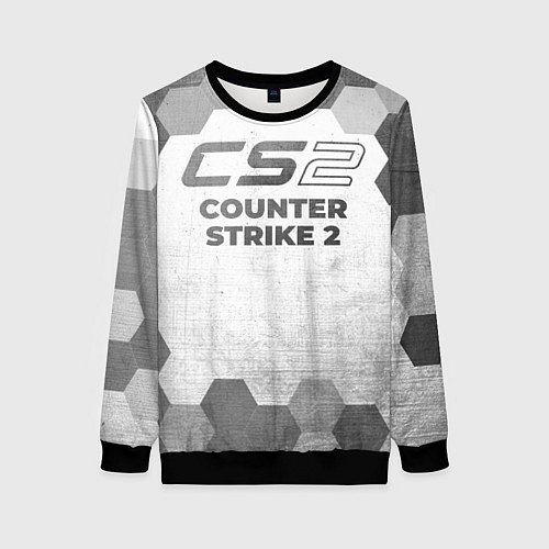 Женский свитшот Counter Strike 2 - white gradient / 3D-Черный – фото 1