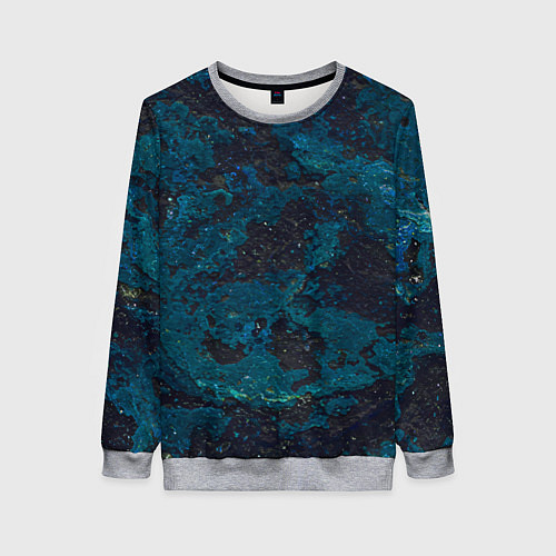 Женский свитшот Черно-синий бетон / 3D-Меланж – фото 1