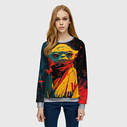 Свитшот женский Йода в желтом кимоно, цвет: 3D-меланж — фото 2