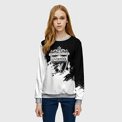 Свитшот женский Liverpool краски белые, цвет: 3D-меланж — фото 2