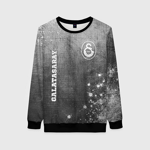 Женский свитшот Galatasaray - grey gradient вертикально / 3D-Черный – фото 1