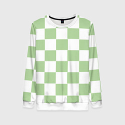 Женский свитшот Квадраты зелёные