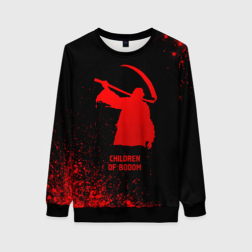 Женский свитшот Children of Bodom - red gradient / 3D-Черный – фото 1