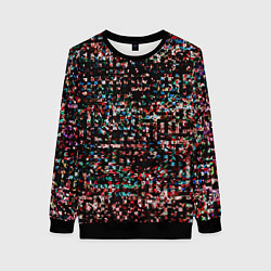 Женский свитшот Тёмный чёрно-красный мелкий квадрат