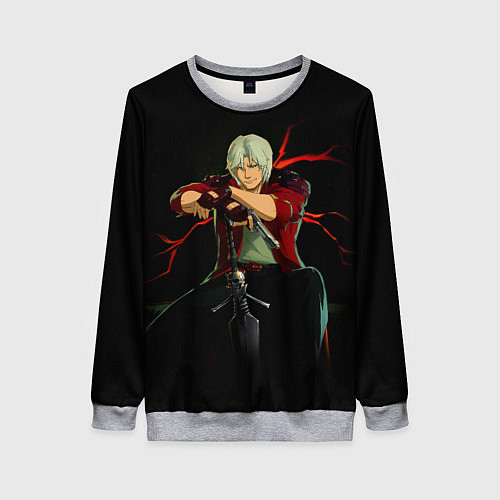 Женский свитшот Дьявол может плакать - Dmc данте на чиле / 3D-Меланж – фото 1