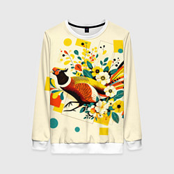 Женский свитшот Абстракция фазан