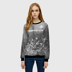 Свитшот женский Chrysler - grey gradient посередине, цвет: 3D-черный — фото 2