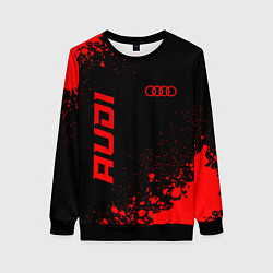 Женский свитшот Audi - red gradient вертикально