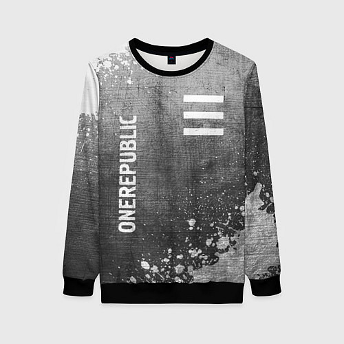 Женский свитшот OneRepublic - grey gradient вертикально / 3D-Черный – фото 1