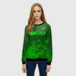 Свитшот женский Maneskin - green gradient посередине, цвет: 3D-черный — фото 2