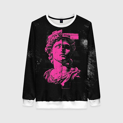 Женский свитшот Скульптура гранж арт / 3D-Белый – фото 1