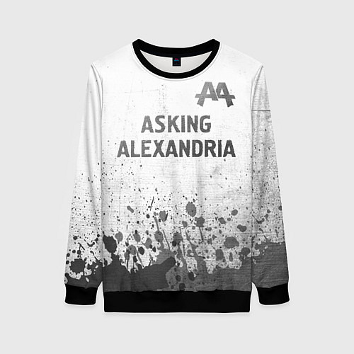 Женский свитшот Asking Alexandria - white gradient посередине / 3D-Черный – фото 1