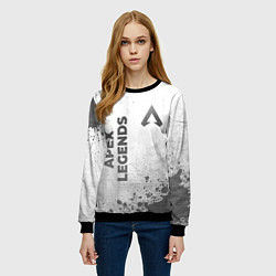 Свитшот женский Apex Legends - white gradient вертикально, цвет: 3D-черный — фото 2