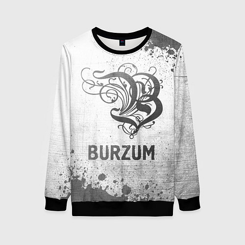 Женский свитшот Burzum - white gradient / 3D-Черный – фото 1
