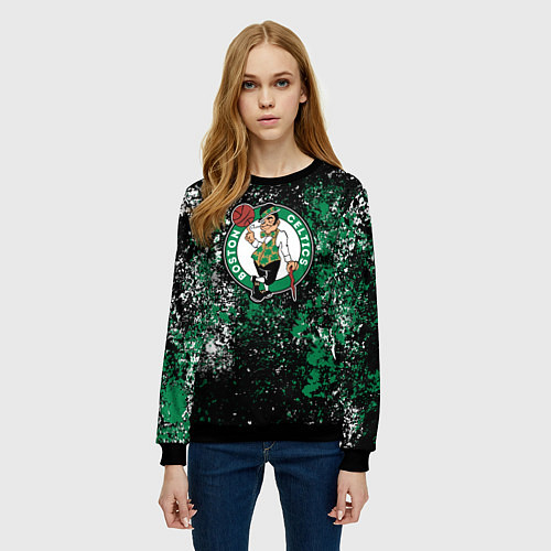 Женский свитшот Boston Celtics basketball / 3D-Черный – фото 3