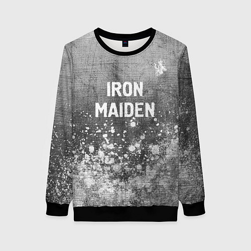 Женский свитшот Iron Maiden - grey gradient посередине / 3D-Черный – фото 1