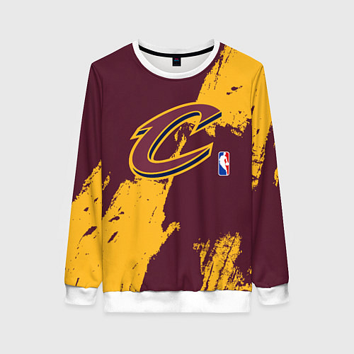Женский свитшот Cleveland Cavaliers NBA team / 3D-Белый – фото 1