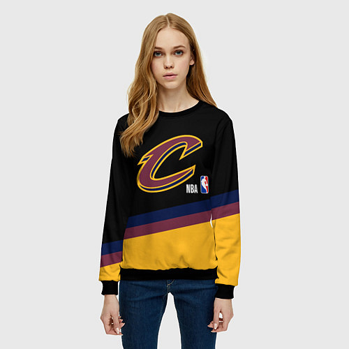 Женский свитшот Cleveland Cavaliers NBA basketball / 3D-Черный – фото 3
