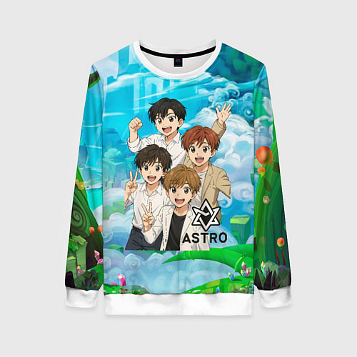 Женский свитшот Astro в аниме стиле / 3D-Белый – фото 1