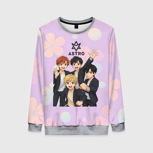 Женский свитшот Astro anime / 3D-Меланж – фото 1