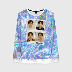 Свитшот женский Astro четыре фото, цвет: 3D-белый