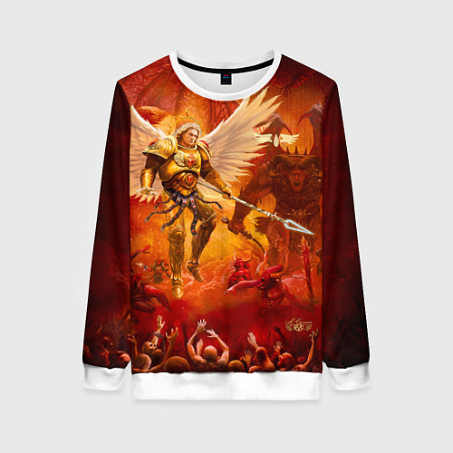 Женский свитшот Сангвиний великий ангел / 3D-Белый – фото 1