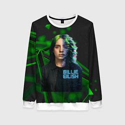 Женский свитшот Билли Айлиш глитч стиль
