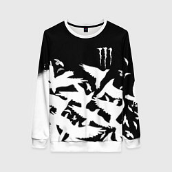 Женский свитшот Monster energy crow