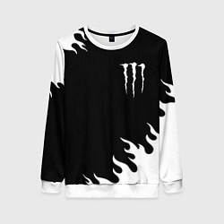 Женский свитшот Monster energy белый огонь