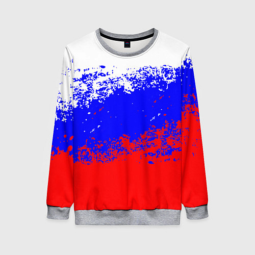 Женский свитшот Патриот - флаг / 3D-Меланж – фото 1